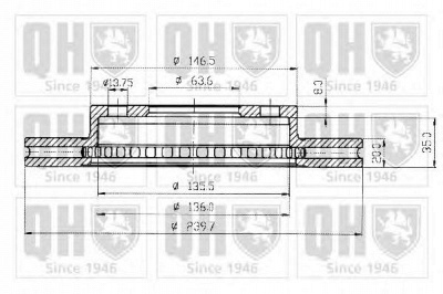 QUINTON HAZELL bdc3727 -  Тормозной диск